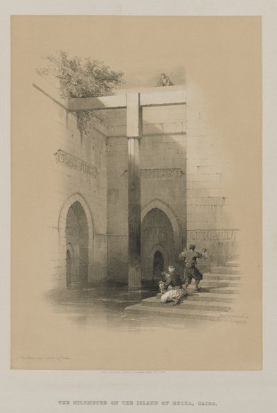 Egipt i Nubia, Tom III: Nileometr. Wyspa Rhoda, 1849. autorstwa Louis Haghe