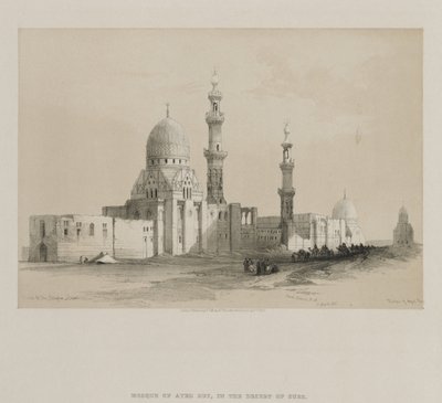 Egipt i Nubia, tom III: Groby kalifów-Kair. Meczet Ayed Be[y], 1849. autorstwa Louis Haghe