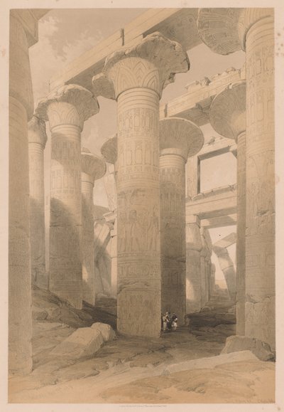 Egipt i Nubia: Tom II - nr 14, Karnak autorstwa Louis Haghe