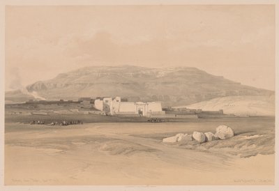 Egipt i Nubia: Tom II - nr 20, Medinet Abou, Teby autorstwa Louis Haghe