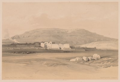 Egipt i Nubia: Tom II - nr 20, Medinet Abou, Teby, 1838. autorstwa Louis Haghe