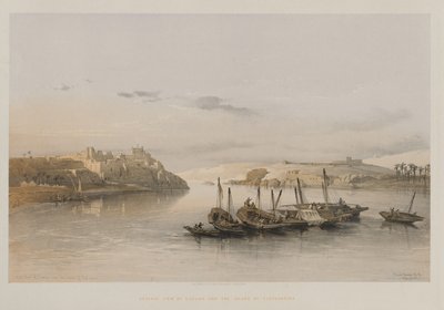 Egipt i Nubia, tom II: Widok ogólny Ezuanu i wyspy Elefantyna autorstwa Louis Haghe