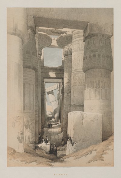 Egipt i Nubia, tom II: Karnak, 1847. autorstwa Louis Haghe