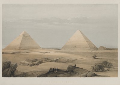 Egipt i Nubia, tom II: Piramidy Geezeh, 1848. autorstwa Louis Haghe