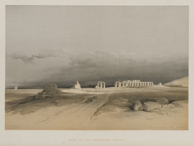 Egipt i Nubia, Tom II: Ruiny Memnonium, Teby, 1847. autorstwa Louis Haghe
