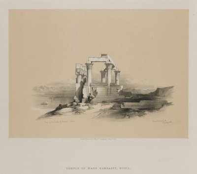 Egipt i Nubia, Tom II: Ruiny świątyni Kardeseh, Nubia, 1848. autorstwa Louis Haghe