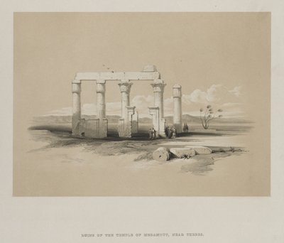 Egipt i Nubia, tom II: Ruiny świątyni Madamouda w Tebach, 1847. autorstwa Louis Haghe