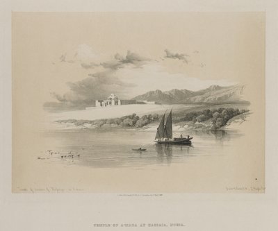 Egipt i Nubia, tom II: Świątynia Amddy, Hassaya w Nubii, 1847. autorstwa Louis Haghe