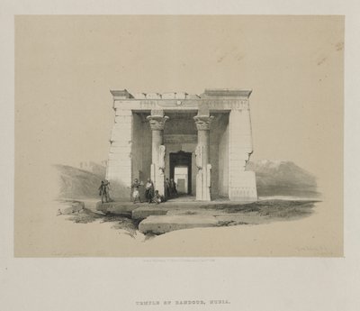 Egipt i Nubia, Tom II: Świątynia Dandour, Nubia autorstwa Louis Haghe