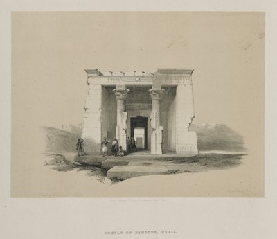Egipt i Nubia, Tom II: Świątynia Dandour, Nubia, 1848. autorstwa Louis Haghe