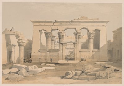 Egipt i Nubia: Tom I - nr 28, Portyk Świątyni Kalabshi autorstwa Louis Haghe