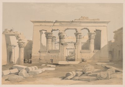 Egipt i Nubia: Tom I - nr 28, Portyk Świątyni Kalabshi, 1838. autorstwa Louis Haghe