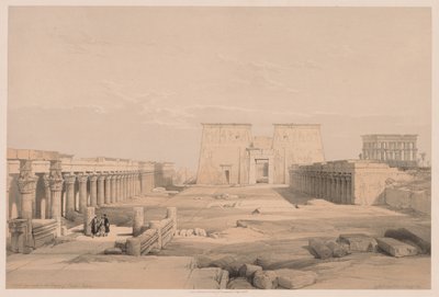 Egipt i Nubia: Tom I - nr 42, Wielkie Podejście do Świątyni File, Nubia autorstwa Louis Haghe