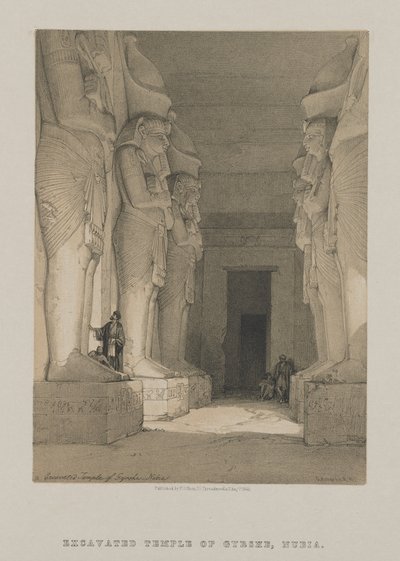 Egipt i Nubia, Tom I: Wykopana Świątynia Gyrshe, Nubia autorstwa Louis Haghe