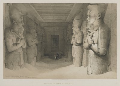 Egipt i Nubia, tom I: Wnętrze świątyni Aboo-Simbel, 1846. autorstwa Louis Haghe