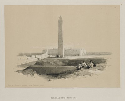 Egipt i Nubia, Tom I: Obelisk w Aleksandrii, powszechnie nazywany Igłą Kleopatry, 1846. autorstwa Louis Haghe