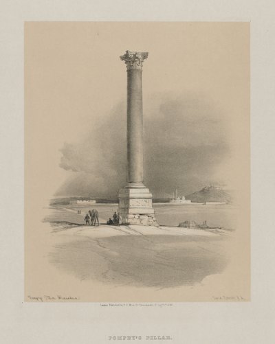 Egipt i Nubia, tom I: Filar Pompejusza, Aleksandria, 1846. autorstwa Louis Haghe