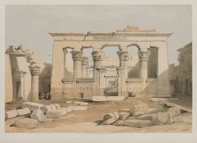 Egipt i Nubia, tom I: Portyk świątyni Kalabshe, 1847. autorstwa Louis Haghe