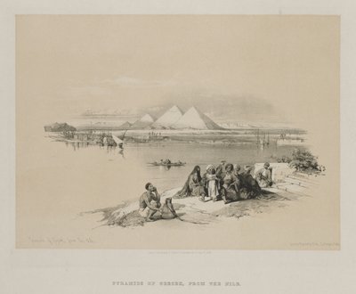 Egipt i Nubia, Tom I: Piramidy Geezeh, od Nilu autorstwa Louis Haghe