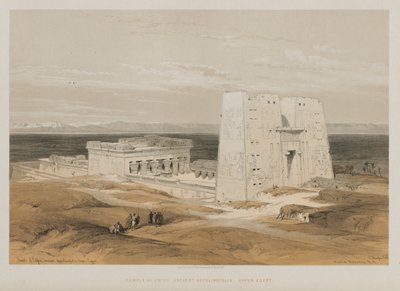 Egipt i Nubia, Tom I: Świątynia w Edfou, starożytne Apollinopolis, Górny Egipt, 1847. autorstwa Louis Haghe