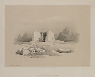 Egipt i Nubia, tom I: Świątynia w Tafa w Nubii, 1846. autorstwa Louis Haghe