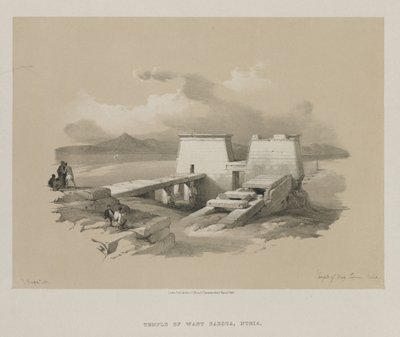 Egipt i Nubia, Tom I: Świątynia Wady Saboua, Nubia, 1846. autorstwa Louis Haghe