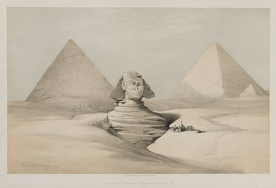 Egipt i Nubia, Tom I: Wielki Sfinks, Piramidy Gezeeh autorstwa Louis Haghe
