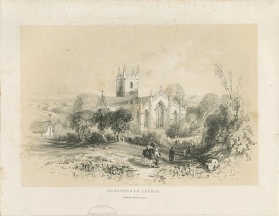 Kościół Handsworth: litografia, bd [1806-1885] autorstwa Louis Haghe