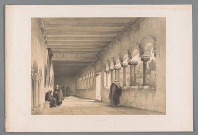 Klasztor w Tongeren Le cloitre de Tongres (tytuł na obiekcie) autorstwa Louis Haghe