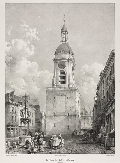 Malownicze i romantyczne podróże po dawnej Francji, Pikardia: Wieża dzwonnicy w Amiens..., 1835. autorstwa Louis Haghe