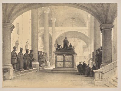 Szkice w Belgii i Niemczech, Pierwsza Seria, Grób Maksymiliana I, Innsbruck autorstwa Louis Haghe