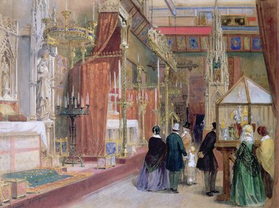 Średniowieczny Dwór Wielkiej Wystawy z 1851 r. autorstwa Louis Haghe