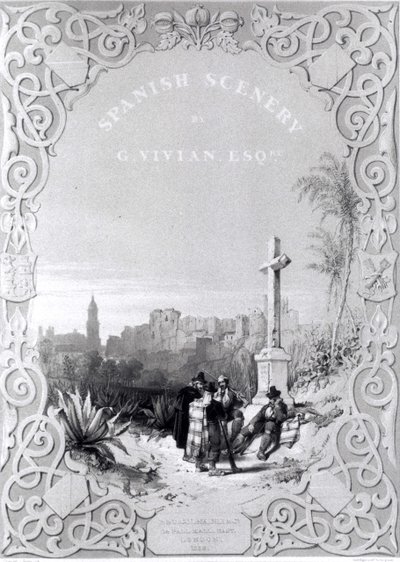 Strona tytułowa „Hiszpańska sceneria” George’a Viviana, opublikowana w 1838 r. autorstwa Louis Haghe