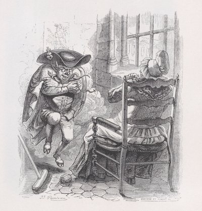 Czerwony człowiek z Dzieł wszystkich Bérangera, 1836. Twórcy: Louis-Henri Brevière, Cesar-Auguste Hebert. autorstwa Louis Henri Brevière, Cesar Auguste Hebert