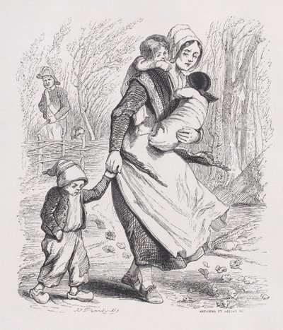 Jeanne, Ruda z Dzieł Wszystkich Bérangera, 1836. autorstwa Louis Henri Brévière