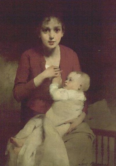 Matka i dziecko autorstwa Louis Henri Deschamps