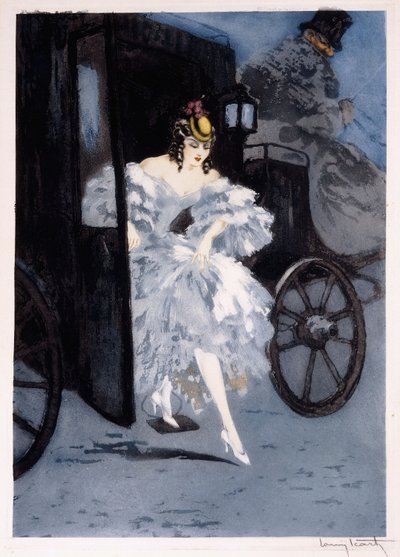 Przyjazd, c.1941 (trawienie i sucha igła) autorstwa Louis Icart