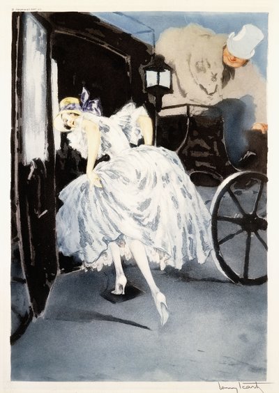 Wyjazd, c.1941 (trawienie i sucha igła) autorstwa Louis Icart