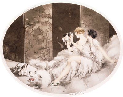 Małe psy autorstwa Louis Icart