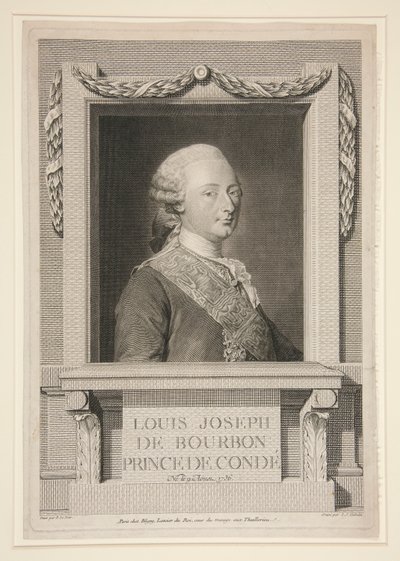 Portret Louisa Josepha de Bourbon, księcia Conde autorstwa Louis Jacques Cathelin