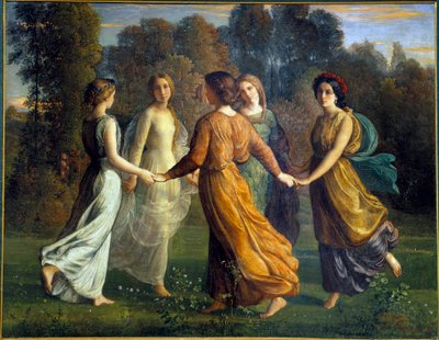 Wiersz duszy; Promienie słoneczne. Obraz Anne Francois Louis Janmot (1814-1892) autorstwa Louis Janmot