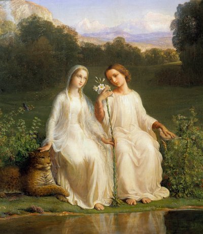 Wiersz duszy; Dziewice. Obraz Anne Francois Louis Janmot (1814-1892) autorstwa Louis Janmot