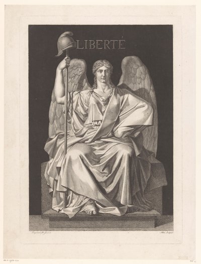 Alegoryczne przedstawienie wolności Liberté (tytuł na obiekcie) autorstwa Louis Jean Allais