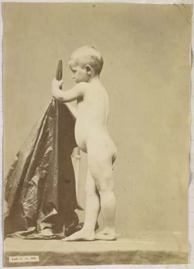 Studium nagiego dziecka widzianego z boku autorstwa Louis Jean Baptiste Igout (attributed to)