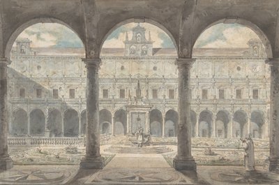 Klasztor Certosa di San Martino, Neapol, ok.1777-1779. autorstwa Louis Jean Desprez