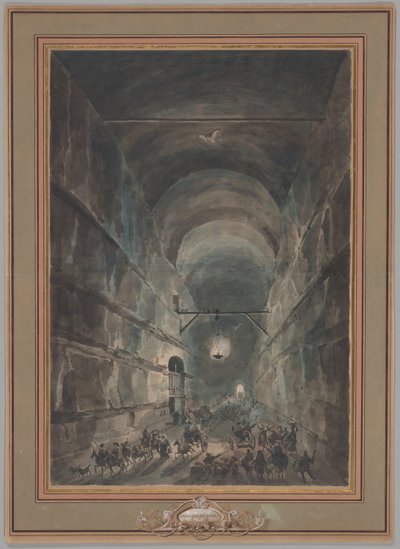 Grota Posillipo autorstwa Louis Jean Desprez