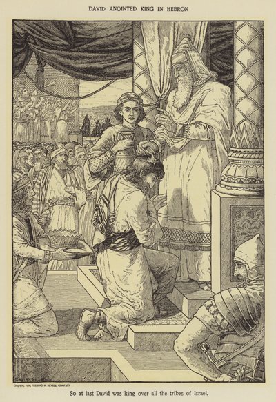 Dawid namaszczony na króla w Hebronie autorstwa Louis John Rhead