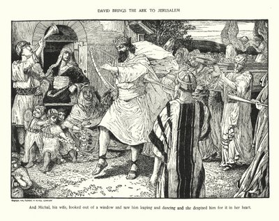 Dawid wnosi Arkę do Jerozolimy (litografia) autorstwa Louis John Rhead