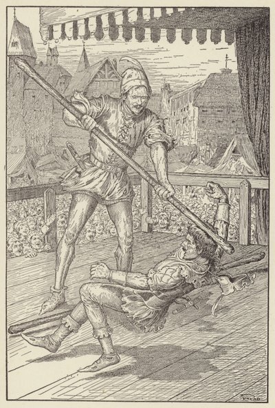 Uderzył Erica całą i prosto w czaszkę autorstwa Louis John Rhead