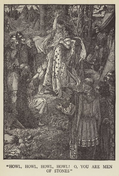 Wyć, wyć, wyć, wyć! o, jesteście ludźmi z kamienia! autorstwa Louis John Rhead